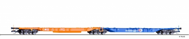 Articulated Container car Kombiwaggon<br /><a href='images/pictures/Tillig/18001.jpg' target='_blank'>Full size image</a>